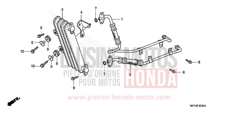 OIL COOLER for Africa Twin 750 SHASTA WHITE (NH138H) from 1995